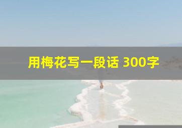 用梅花写一段话 300字